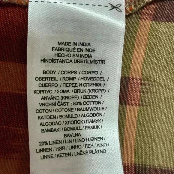 Lauren Ralph Lauren Cotton/Linen Geometric Pattern Wrap Skirt - Picture 5 of 5